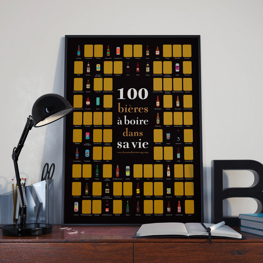 100 wines to drink in your life (Scratch-off poster) – La Carte des Vins  s'il vous plaît