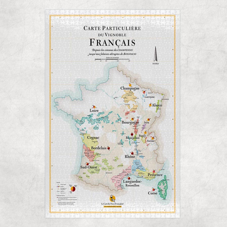 The Puzzle Map of the Wines of France – La Carte des Vins s'il