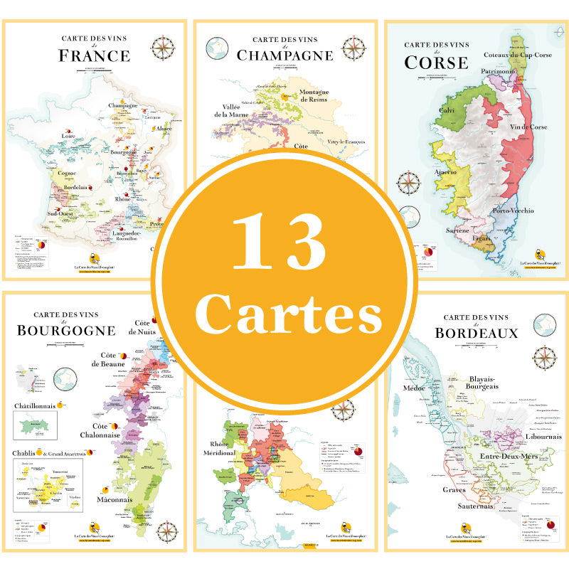 The Tour de France Pack - 13 Wine Lists (-50%) – La Carte des Vins s'il  vous plaît