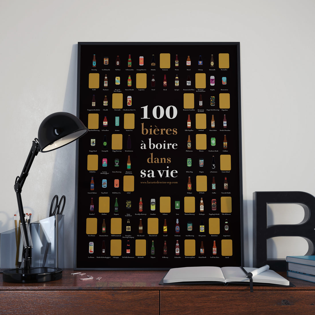 100 beers to drink before you die (Scratch-off poster)
