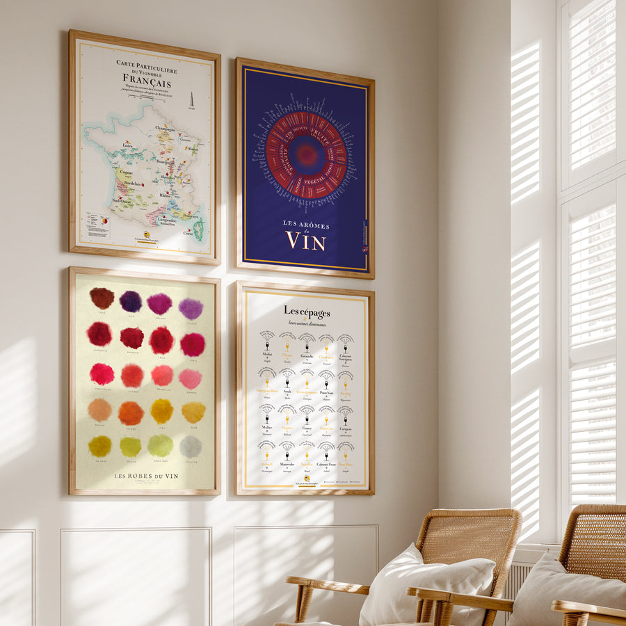 Le Pack Sommelier (4 affiches 50 x 70 cm)