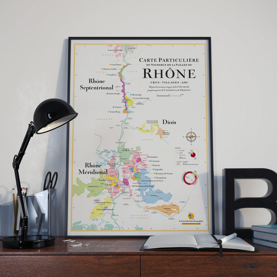 Wine Map of Rhône Valley