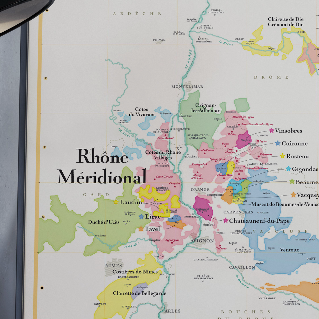 Wine Map of Rhône Valley