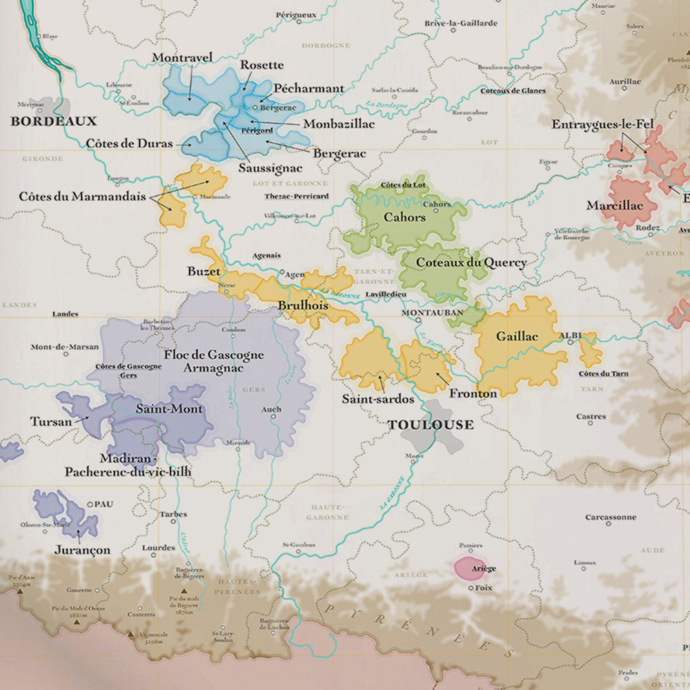 carte vins sud ouest