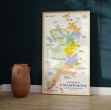 Map of Champagne Crus (La Côte des Blancs)