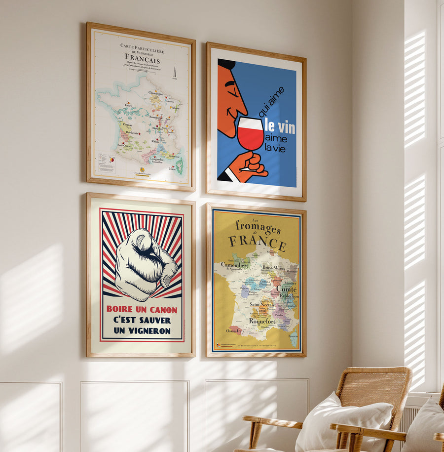 Le Pack Epicurien (4 affiches 50 x 70 cm)