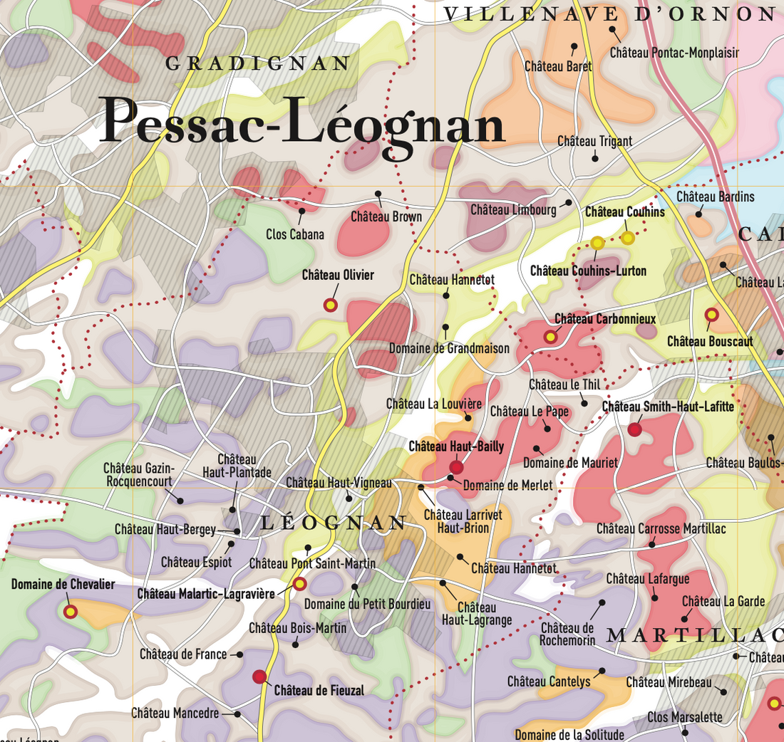 Carte des Vins de Pessac-Léognan