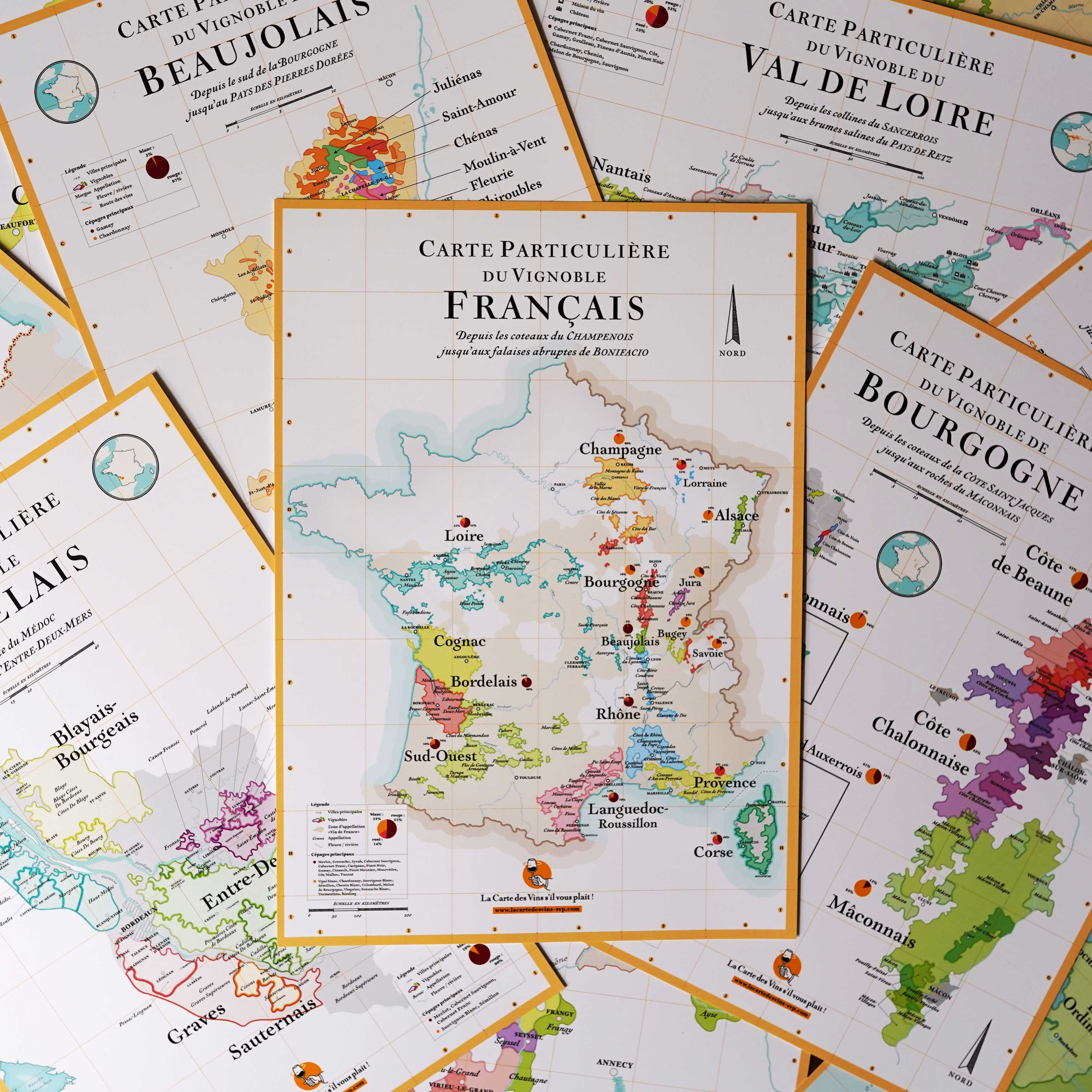 The box of A4 laminated wine lists – La Carte des Vins s'il vous plaît