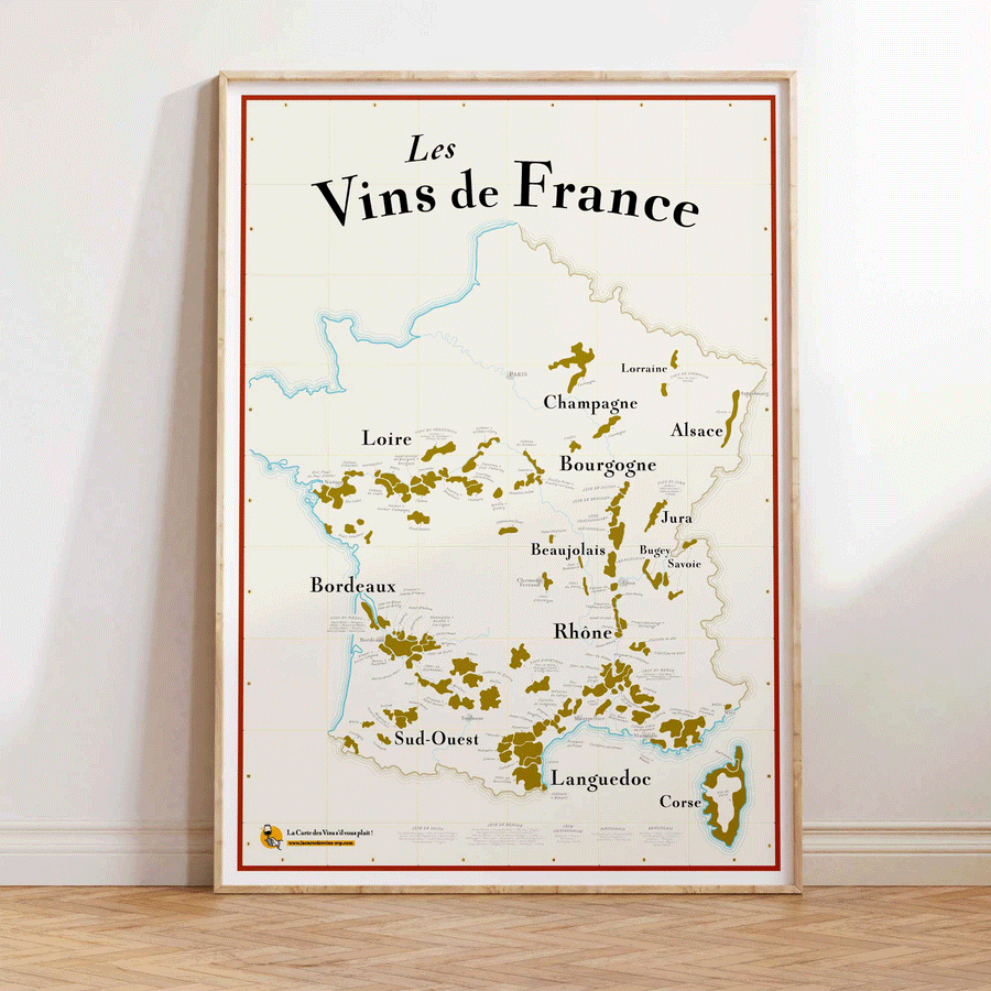 Carte des Vins de France à gratter (NOUVEAU)