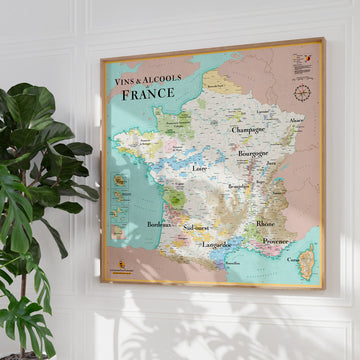 Wine Map of France, French Wine Regions Map, Carte De Vins De France, Wine  Gift -  Norway