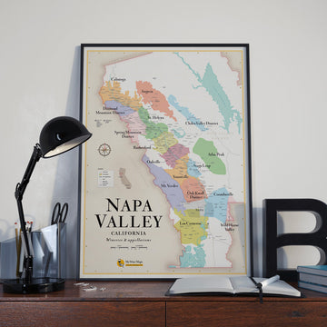 Napa valley wine map