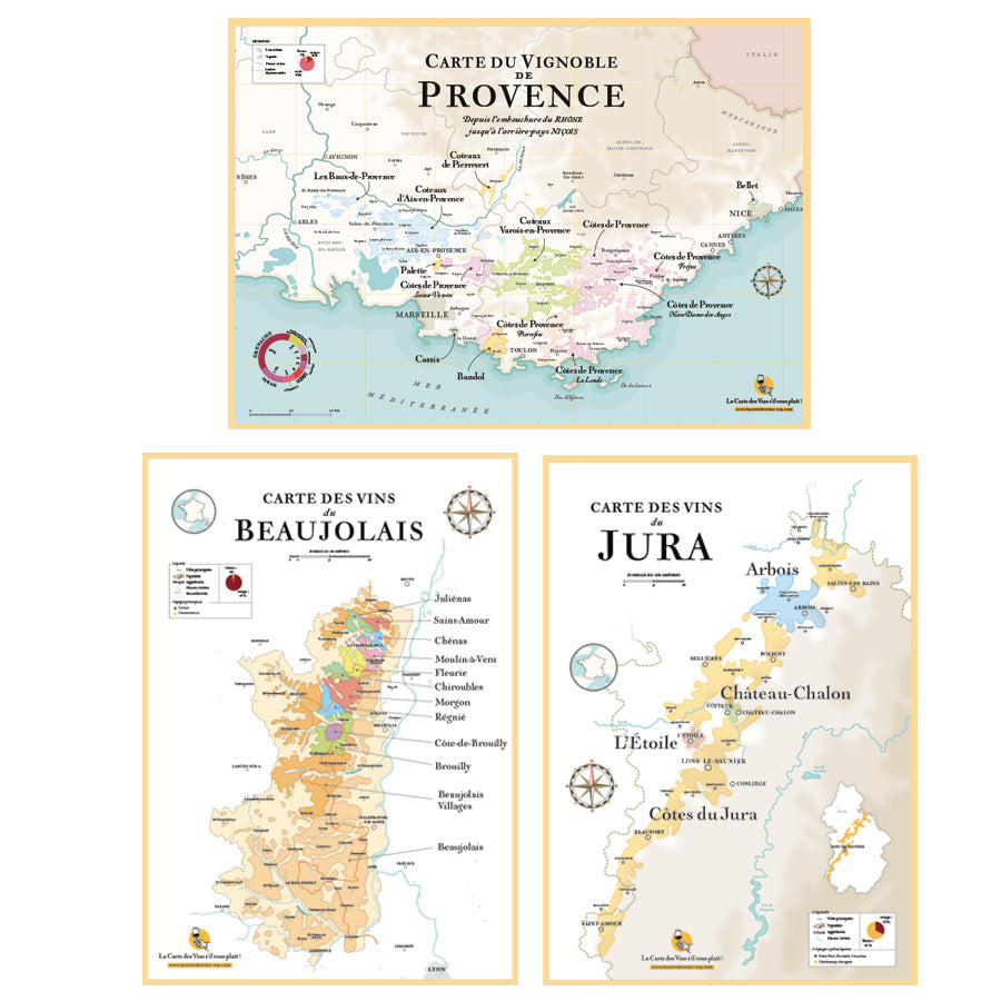 Le Pack Tour de France - 13 Cartes des Vins