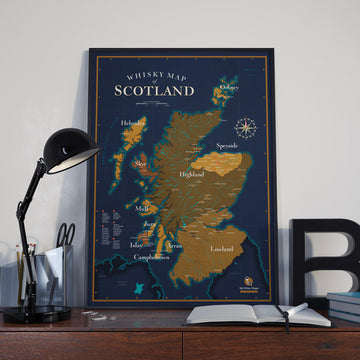 Map of Scotch Whisky Regions & Distillery