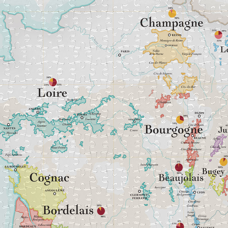 The Puzzle Map of the Wines of France